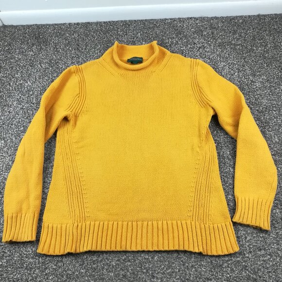 J Crew Sweater Always 1988 Roll Neck Yellow Womens Medium - Picture 1 of 11